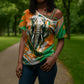 Personalized Ivory Coast Football Cross Shoulder Shirt Elephant Football Splatter Art