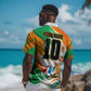 Personalized Ivory Coast Football Hawaiian Shirt Elephant Football Splatter Art