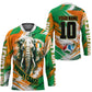 Personalized Ivory Coast Football Hockey Jersey Elephant Football Splatter Art