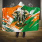 Personalized Ivory Coast Football Hooded Blanket Elephant Football Splatter Art