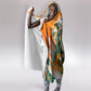 Personalized Ivory Coast Football Hooded Blanket Elephant Football Splatter Art