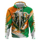 Personalized Ivory Coast Football Hoodie Elephant Football Splatter Art