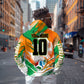 Personalized Ivory Coast Football Hoodie Elephant Football Splatter Art