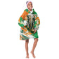 Personalized Ivory Coast Football Kid Wearable Blanket Hoodie Elephant Football Splatter Art