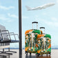 Personalized Ivory Coast Football Luggage Cover Elephant Football Splatter Art