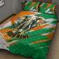 Personalized Ivory Coast Football Quilt Bed Set Elephant Football Splatter Art