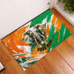 Personalized Ivory Coast Football Rubber Doormat Elephant Football Splatter Art