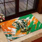 Personalized Ivory Coast Football Rubber Doormat Elephant Football Splatter Art
