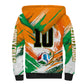 Personalized Ivory Coast Football Sherpa Hoodie Elephant Football Splatter Art
