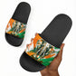 Personalized Ivory Coast Football Slide Sandals Elephant Football Splatter Art