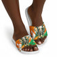 Personalized Ivory Coast Football Slide Sandals Elephant Football Splatter Art