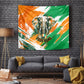 Personalized Ivory Coast Football Tapestry Elephant Football Splatter Art