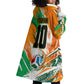 Personalized Ivory Coast Football Wearable Blanket Hoodie Elephant Football Splatter Art