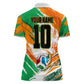 Personalized Ivory Coast Football Women Polo Shirt Elephant Football Splatter Art