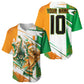 Personalized Ivory Coast Football Baseball Jersey African Elephant Trophy