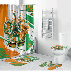 Personalized Ivory Coast Football Bathroom Set African Elephant Trophy