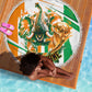 Personalized Ivory Coast Football Beach Blanket African Elephant Trophy