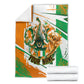 Personalized Ivory Coast Football Blanket African Elephant Trophy