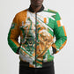 Personalized Ivory Coast Football Bomber Puffer Jacket African Elephant Trophy