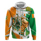 Personalized Ivory Coast Football Hoodie African Elephant Trophy