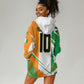 Personalized Ivory Coast Football Hoodie Dress African Elephant Trophy
