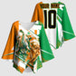 Personalized Ivory Coast Football Kimono Sleeve Blouse African Elephant Trophy