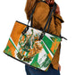Personalized Ivory Coast Football Leather Tote Bag African Elephant Trophy