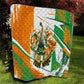 Personalized Ivory Coast Football Quilt African Elephant Trophy