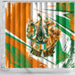 Personalized Ivory Coast Football Shower Curtain African Elephant Trophy