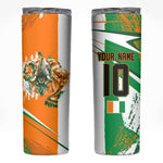 Personalized Ivory Coast Football Skinny Tumbler African Elephant Trophy