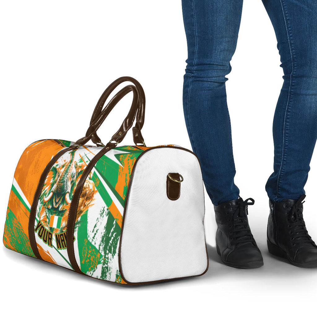 Personalized Ivory Coast Football Travel Bag African Elephant Trophy