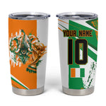 Personalized Ivory Coast Football Tumbler Cup African Elephant Trophy