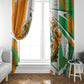 Personalized Ivory Coast Football Window Curtain African Elephant Trophy