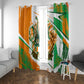Personalized Ivory Coast Football Window Curtain African Elephant Trophy