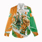 Personalized Ivory Coast Football Women Casual Shirt African Elephant Trophy