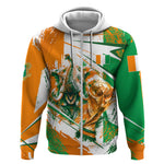 Personalized Ivory Coast Football Zip Hoodie African Elephant Trophy