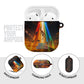 South Africa Safari UFO AirPods Case African Wildlife Sci-Fi Galaxy Space And Mandela
