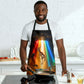 South Africa Safari UFO Apron African Wildlife Sci-Fi Galaxy Space And Mandela