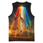 South Africa Safari UFO Basketball Jersey African Wildlife Sci-Fi Galaxy Space And Mandela