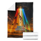South Africa Safari UFO Blanket African Wildlife Sci-Fi Galaxy Space And Mandela