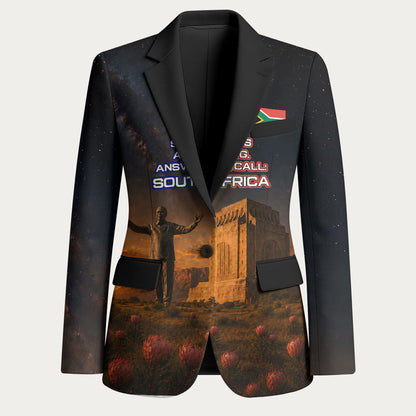South Africa Safari UFO Blazer African Wildlife Sci-Fi Galaxy Space And Mandela
