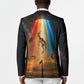 South Africa Safari UFO Blazer African Wildlife Sci-Fi Galaxy Space And Mandela