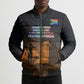 South Africa Safari UFO Bomber Puffer Jacket African Wildlife Sci-Fi Galaxy Space And Mandela