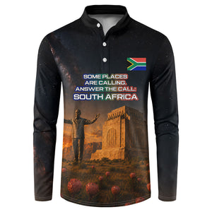 South Africa Safari UFO Button Sweatshirt African Wildlife Sci-Fi Galaxy Space And Mandela