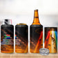 South Africa Safari UFO 4 in 1 Can Cooler Tumbler African Wildlife Sci-Fi Galaxy Space And Mandela