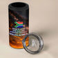 South Africa Safari UFO 4 in 1 Can Cooler Tumbler African Wildlife Sci-Fi Galaxy Space And Mandela