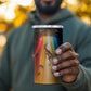 South Africa Safari UFO 4 in 1 Can Cooler Tumbler African Wildlife Sci-Fi Galaxy Space And Mandela