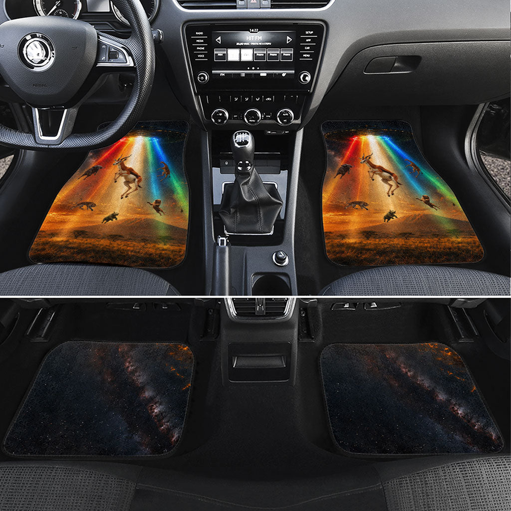 South Africa Safari UFO Car Mats African Wildlife Sci-Fi Galaxy Space And Mandela