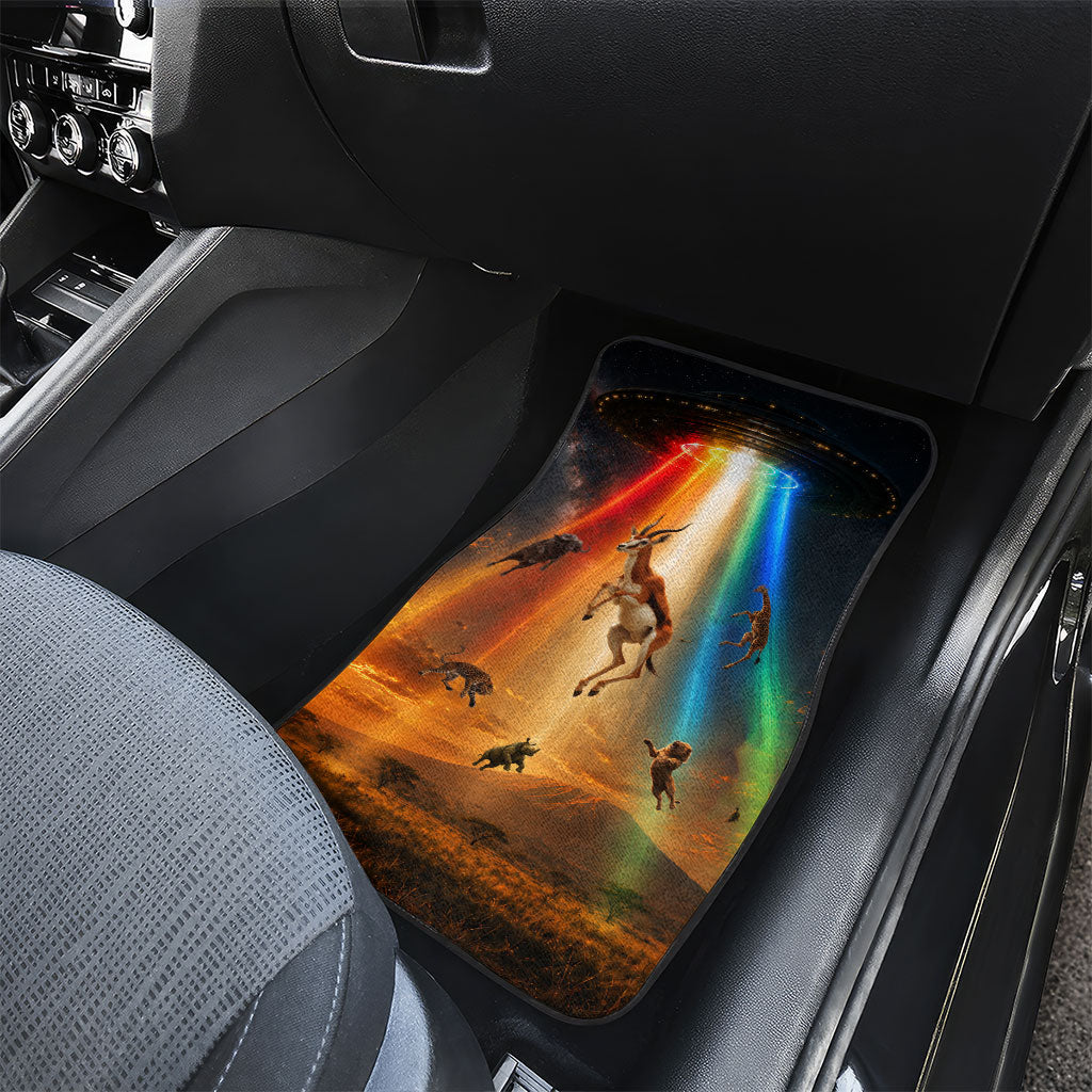 South Africa Safari UFO Car Mats African Wildlife Sci-Fi Galaxy Space And Mandela