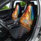 South Africa Safari UFO Car Seat Cover African Wildlife Sci-Fi Galaxy Space And Mandela